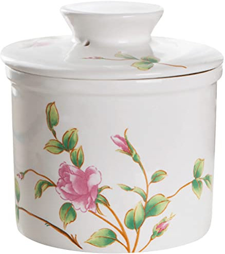 Kichvoe Butterdose Butterhalter Für Die Küche Bedeckter Butterhalter Butter Keeper Schale Streichfähiger Buttertopf Bonbonschale Butterschale Bauernbutter Frischkäse Keramik Französisch