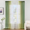 MIULEE Gardinen Vorhang Olivergrün Transparente Wohnzimmer Modern Gardine Zweifarbiger Schiebevorhänge Vorhänge Gardinenschals Schlafzimmer 2er Set 140x260cm