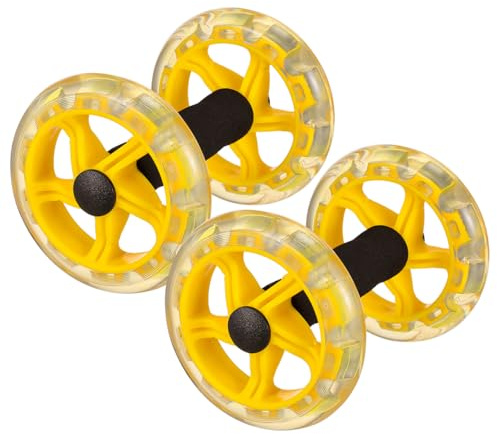 Toddmomy Haushaltsgeräte Übung Bauchroller Workout Roller Abs Ab Fitness Roller Gelb Ausrüstung Fitnessgerät Fitnessrad Ab Rad Dumbbel Ab
