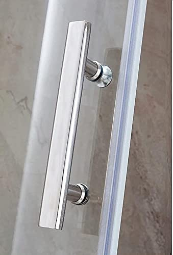 Shower Door Handle 2 Pack Shower Glass Door Handle for Bathroom SUS304 Stainless Steel Polished Chrome Finish Push and Pull Glass Door Handle - Door Knob Replacement ( Color : Chrome , Size : 145mm )