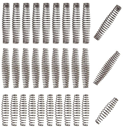 laffoonparts 30 Stück Kompressionsfeder Edelstahl Gartenfeder Gartenschere Ersatzfedern für Gartenschere, Trimmschere (Länge 5,1 cm/4,8 cm/4 cm)