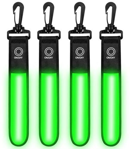 flintronic LED Blinklicht Schulranzen, 4 Stück Reflektierende Anhänger, 3 Modi, Reflektoren Blinklicht Schulranzen Sicherheitslicht, wasserdichte Reflektor Anhänger für Schulranzen Rucksack Wandern