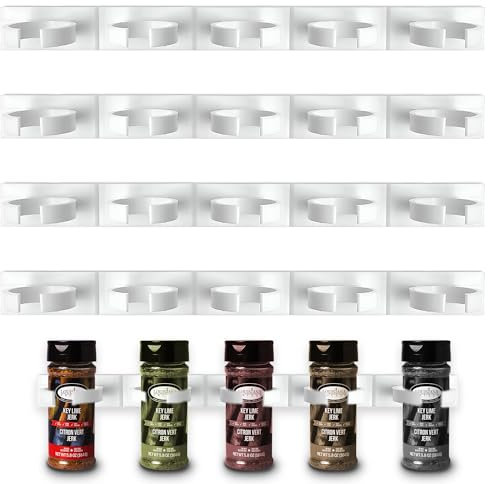hadanela Especiero organizador de cocina, organizador especiero para cocina, soporte para armario y pared 20 botes. Organiazador de especias. (Blanco)