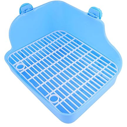 DOITOOL Hamster Kaninchen Quadratische Toilettenschüssel Hasenstall Toilettentrainer Hamsterkäfige Und Lebensräume Frettchen Töpfchen Trainer Großes Kaninchen Haustier