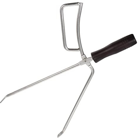 KONTONTY 1pièce Pince à Acier Avec Outil Pratique Pour Barbecue Extérieur Pince à De Hêtre Accessoire De