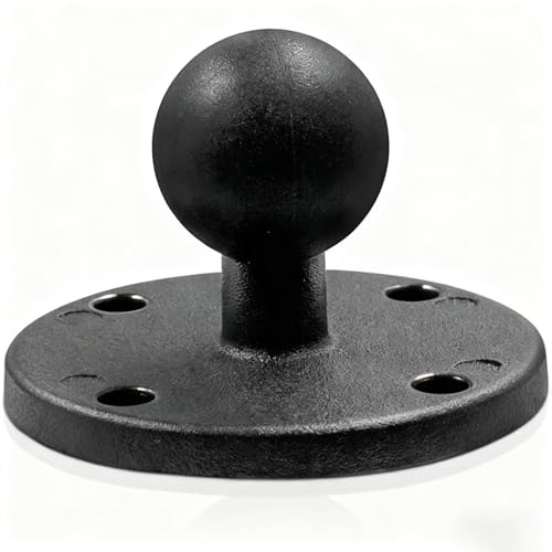 Strg Base per montaggio a sfera da 1 '' con piastra rotonda AMPS a 4 fori | Piastra di montaggio in alluminio di grado marittimo, adattatore a sfera da 2,5 cm, compatibile con bracci a doppia presa a