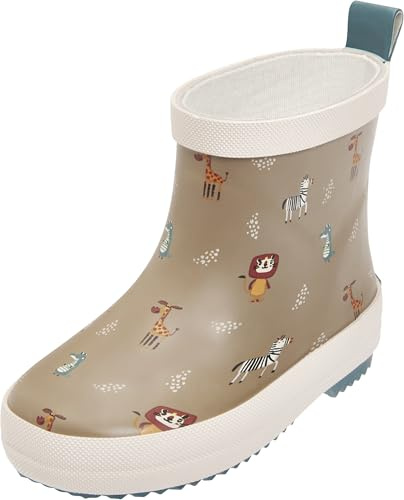 Playshoes Regenstiefel, Botte de pluie Enfants unisexes, Braun Wildtiere,