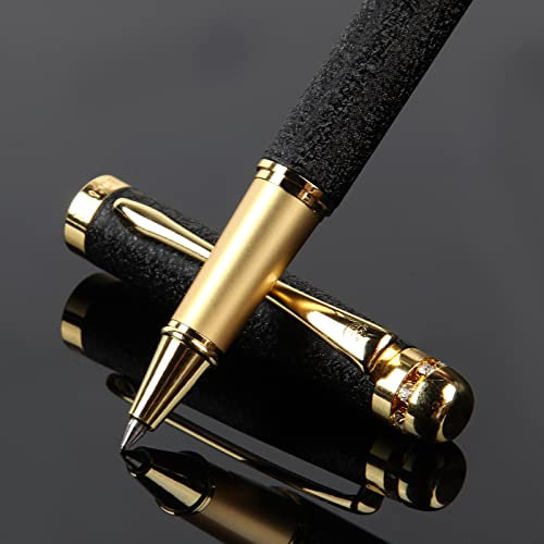 BOCIYER Tintenroller mit flüssiger Tinte, Beste Kugelschreiber-Geschenk-Set für Männer und Frauen,Schwarze Tinte Fancy Pen nachfüllbar für,hübsche Stifte,coole Stifte,Nette niedliche Stifte(Schwarz)