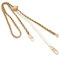 WANYI 120cm Taschenkette Gold Handykette Perlen Kette für Tasche Schulterriemen Leder Verstellbar Metallkette mit Aufgesetzten Perlen für Damen Crossbody Tasche Ersatz-Zubehör (Curry)