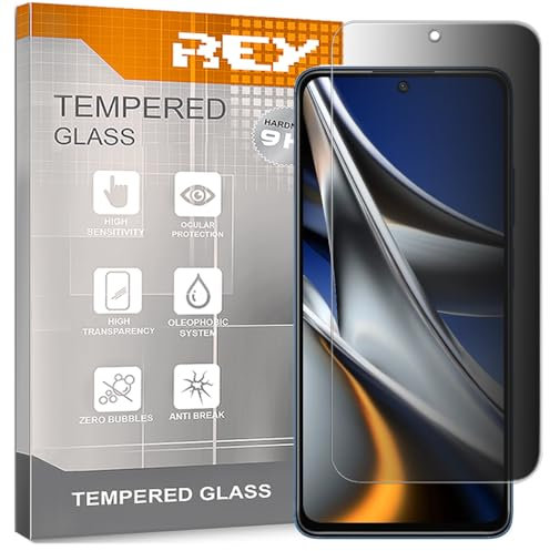 REY Protector de Pantalla Antiespía para XIAOMI Poco X4 Pro 5G, Cristal Vidrio Templado Premium