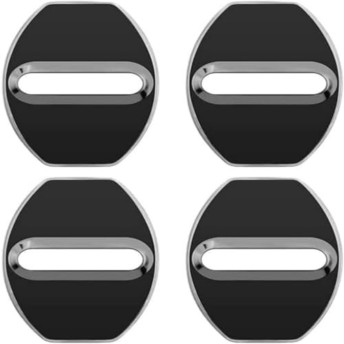 zjxhnb 4 Stück Autotürschloss-Abdeckung für Benz M-Class SUV (W164) 2005-2011, Edelstahl TüRschloss Dekoration Schutzabdeckung Innenraum Schutz ZubehöR,A/Black