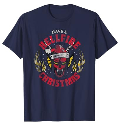 Stranger Things Hellfire Christmas T-Shirt
