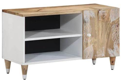 vidaXL Mueble de TV Madera Maciza de Mango 80x31,5x46 cm