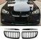 Jinpengyong E90 E91 Nieren Schwarz für BMW 3er E90 E91 2005-2008 E90 touring E91 Grill Glanz Schwarz Doppelsteg Sport Kühlergrill(For 3er E90 2005-2008)