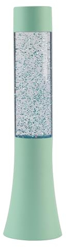 I-TOTAL - Kleine LED-Lavalampe mit Glitter-Effekt mit Farbwechsel, Lavalampe bunt (Pastellgrün) - 33,5 cm