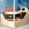 Toileum Underground Cave Aquarium Fish Tank Decoration Cave Corner Tunnel Durable Fish and Shrimp Shelter (black,Type B)