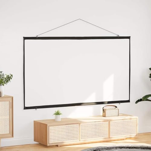 Pantalla de proyección de 90 pulgadas 16:9 colgante de pared para cine en casa y presentaciones - Ligera, duradera, perfecta para sala de estar y oficina