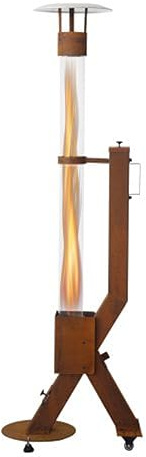 Green Flame Rocket Heater – Chauffage de Terrasse à Pellets – Acier Corten – 6,5 KW – Brûleur à Granulés de Bois – sans Fumée & Écologique