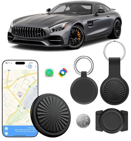 GPS Car Tracker for Vehicles Compatible with iOS & Android, Mini Magnetic Car Hidden Locator air tag Global Coverage for Apple, No Monthly Fee & Subscription, Real Time Smart Tracker for Kids Dog (02)
