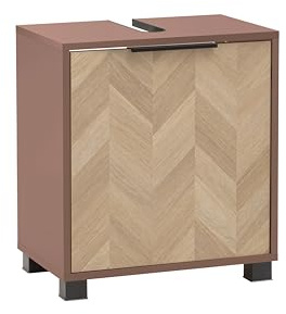 Schildmeyer Waschbeckenunterschrank Piazza 160385, Mauve/Fischgräten Dekor, 50,3 x 33 x 56 cm