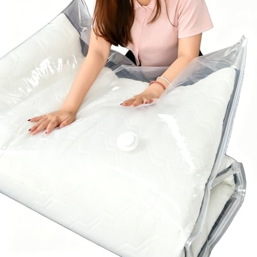 Transparente 240x130cm PA+PE Groß Vakuumtasche für Matratzen und Bettwaren | Wiederverwendbar Staub- und feuchtigkeitsdichte Aufbewahrungstasche