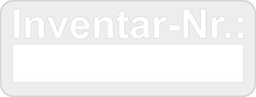 1000 Stück Laminat für Inventaretiketten 50x22 mm für den Schutz vor Chemikalien, Reinigern und sonstigen Einflüssen