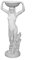 Antikes Wohndesign Griechische Frauen Statue Nackte Statue Gartenfigur Weiß-grau-patina 119 cm 77 KG Winterfest Frostsicher