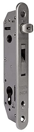 Serrure de sécurité INOX à larder pour tube de 40x40mm minimum
