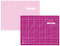 SEMPLIX Selbstheilende Schneidematte A0-A4 - Grün, Rosa, Grau, Türkis, Lila - Ideal fürs Basteln, Nähen & Patchworken - Beidseitig Bedruckt - Vorderseite cm Rückseite inch Bemaßung (Beere-Rosa, A4)