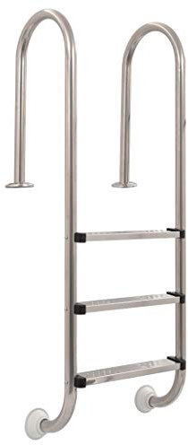 Festnight Pool Leiter mit 3 Stufen Pool Ladder Poolleiter Schwimmbadleiter Sicherheitsleiter Pooltreppe Poolzubehör Schwimmbad für Swimming Pool 120 cm Edelstahl