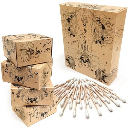 Nature Nerds - Bastoncillos de algodón (800 piezas) hechos de bambú y algodón, libres de plástico, Q-Tips