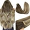 GOO GOO Tape in Extensions Echthaar, Tape Extensions Echthaar, 45cm 50g 20pcs, Extensions Echthaar, Haarverlängerung Echthaar, (T3/8)613 Ombre Blond