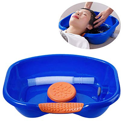 AGDLLYD Lavatesta portatile gonfiabile,Catini e contenitori ausilio shampoo,Semplifica il lavaggio dei capelli,Vassoio per lavare capelli in lavandino,ottimo per chi e' immobilizzato a letto