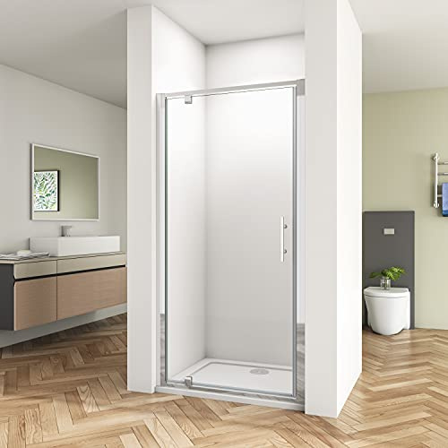 Huiyang 860mm New Pivot Shower Door Enclosure Walk in Safety Glass Screen Cubicle