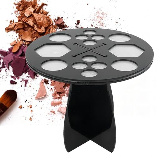 VIFERR Porte Pinceau de Maquillage, 14 Trous Support Pinceaux Maquillage Organisateur de Pinceaux Maquillag Cosmétique de Séchage à L'air Organisateur Accessoires de Maquillage (Noir)