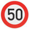 Original Verkehrszeichen 50 KM/H Schild Nr. 274-50 Verkehrsschild Straßenschild Straßenzeichen Gebutrtstagschild 42 cm Metall mit Folie-Typ1