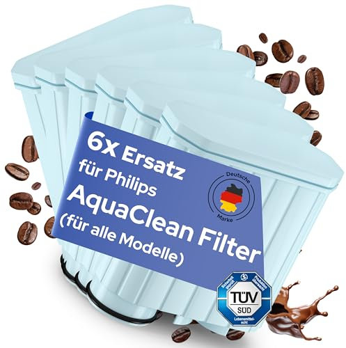 6x Ersatz für Philips AquaClean Filter CA6903/22 | Kalkschutz & verbesserter Kaffeegeschmack | Einfache Installation | passt in alle Aqua Clean Geräte | Wasserfilter für Saeco® und Philips®