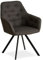 Homestyle4u 2223, Polstersessel Sessel Stoff Wohnzimmer Stuhl Esszimmerstuhl Polsterstuhl mit Armlehne Grau