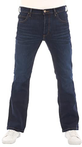 LEE Jeans Herren Stretch Bootcut Denver Jeanshose Hose Denim w34, Farbe: Dark Blue Elko, Größe: 34W / 30L