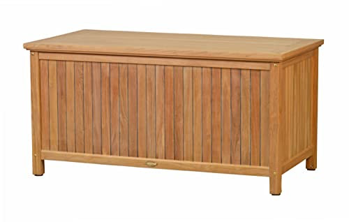 Kai Wiechmann Teak Kissentruhe Gartentruhe für Polster und Auflagen 136 x 73 cm Premium