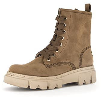 Gabor Damen Combat Boots, Frauen Stiefeletten,Wechselfußbett,Best Fitting,Kurzstiefel,uebergangsschuhe,nut (Panna),40.5 EU / 7 UK
