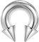 ZS Chirurgenstahl Spike Hufeisen Circular Barbell Ringe, 00G 0G 2G 4G 6G 8G 12G 16G Dick PA Rings, CBR Nasenring Septum Ohr Piercing Körperschmuck (Silber,00G,16mm)