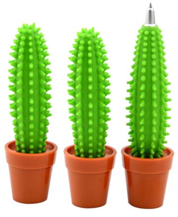 STOBOK Grün Kugelschreiber Für Kinder 3 Stück Kugelschreiber Kugelschreiber Kreativer Schüler Kugelschreiber Kugelschreiber Kaktus Schreibtischstift Greneric