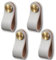 HOOZ 4 Stück PU Ledergriffe für Möbel, Schrankknöpfe Mit Schrauben, Handgemachte Griff Möbelknöpfe, PU Leder Knopf Schrankgriff für Küchenschränke, Kleiderschrank (14cm x 2,5cm) (Grau)
