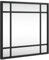 vidaXL Wandspiegel, Hängend Quadratisch Spiegel Badspiegel, Fensterspiegel für Badezimmer Wohnzimmer, Dekospiegel Flurspiegel, Schwarz 30x30 cm Eisen