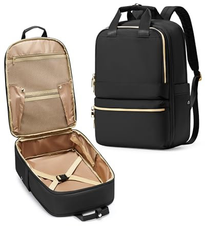 bergsalz Nero Zaino Donna Uomo Zaino Sportivo Impermeabile Zaino Da Palestra Con Scomparto per Tasca Umida Zaino Da Viaggio Aereo Bagaglio A Mano Zaino Fitness Casual