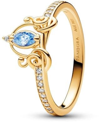 PANDORA 14k Gold-plated unique metal blend Cubic Zirconia Blue 163059C01-48