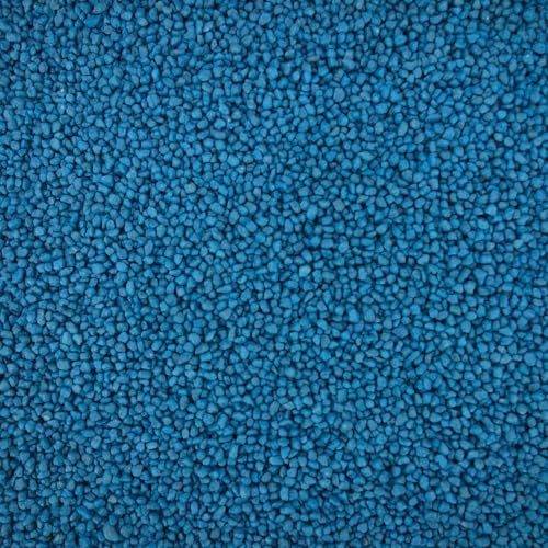 AquaOne Gravier d'aquarium - 5 kg - Substrat noir clair multicolore - Fins, moyens, grossiers - Qualité supérieure - Sable de quartz - Gravier décoratif d'aquarium (turquoise 2-3 mm)