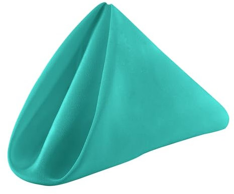 Trimming Shop Stoffservietten, 50,8 x 50,8 cm, waschbar, wiederverwendbar, Baumwoll-Polyester, Tischserviette für Hochzeit, Bankett, Zuhause, Hotel, Cocktail, Esszimmer, Party, Türkis, 1 Stück