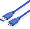 CABLEPELADO Cable Micro USB 3.0 | hasta 5 Gbps | Cable USB Disco Duro Externo Compatible con Toshiba Canvio, Seagate FreeAgent y Western Digital (WD) My Passport/Elements | Azul | 1 Metro